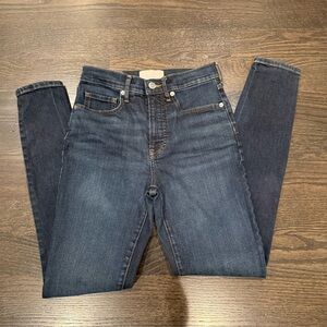 Everlane Dark Blue High-Rise Skinny Jeans